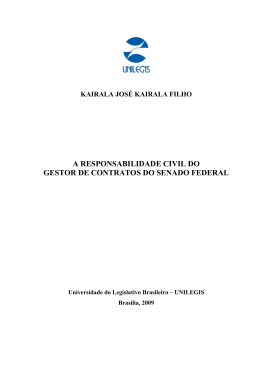 a responsabilidade civil do gestor de contratos do senado federal