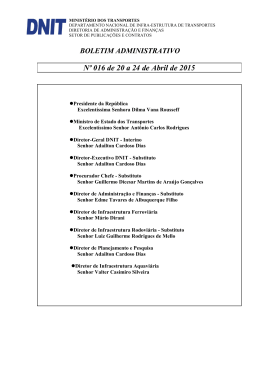 Nº 016 de 20 a 24 de Abril de 2015 - Pesquisas Rodoviárias