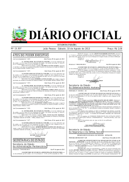 Di&aacute;rio Oficial 10.08.2013