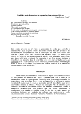 aprecia&ccedil;&otilde;es psicanal&iacute;ticas RESUMO Alceu Roberto Casseb