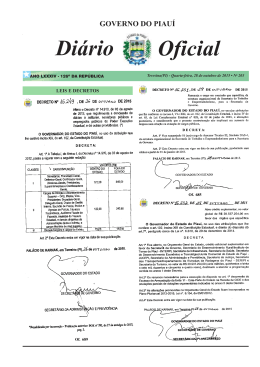 1 Di&aacute;rio Oficial - Governo do Estado do Piau&iacute;