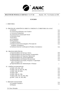 AG&Ecirc;NCIA NACIONAL DE AVIA&Ccedil;&Atilde;O CIVIL