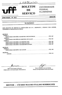 012, de 20/1/1999 - Universidade Federal Fluminense