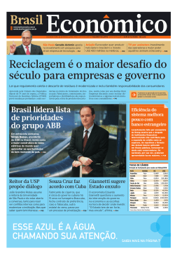 investimentos - Brasil Econ&ocirc;mico