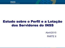 estudo sobre o perfil e a lota&ccedil;&atilde;o dos servidores do inss