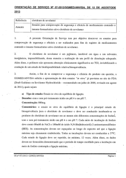 Orientação de Serviço - nº 07 de 12/08/2013/GGMED/Anvisa
