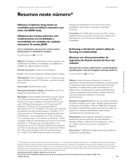 Resumos neste n&uacute;mero* - International Journal for Quality in Health