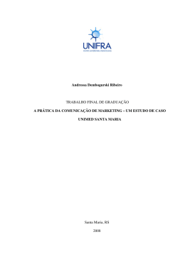 Andressa Dembogurski Ribeiro TRABALHO FINAL DE