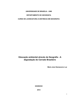 Educação ambiental através da Geografia - BDM