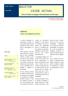 Edi&ccedil;&atilde;o 2 - Mar&ccedil;o 2008 - Escola Superior de Enfermagem S
