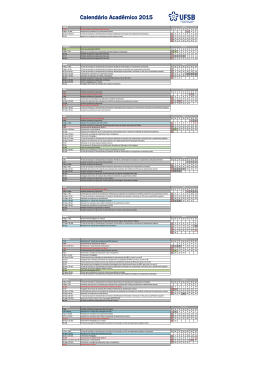 Calendário Acadêmico 2015