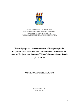 Estrat&eacute;gia para Armazenamento e Recupera&ccedil;&atilde;o de