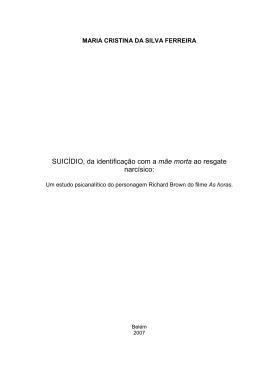 FERREIRA, Maria Cristina da Silva. Suic&iacute;dio, da