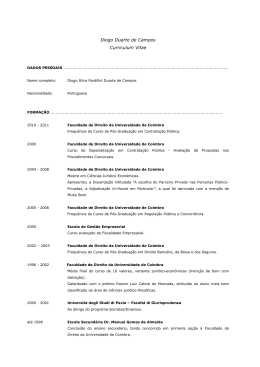 Diogo Duarte de Campos Curriculum Vitae