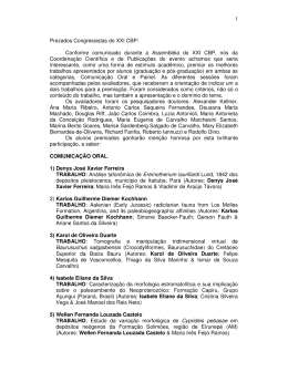 1 Prezados Congressistas do XXI CBP