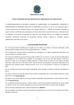 Abertura Edital - Concurso Minist&eacute;rio da Justi&ccedil;a/DF