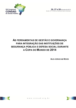 as ferramentas de gest&atilde;o e governan&ccedil;a para integra&ccedil;&atilde;o das