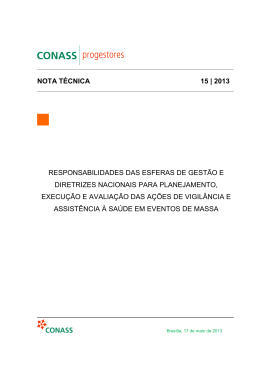 Responsabilidades das esferas de gest&atilde;o e diretrizes