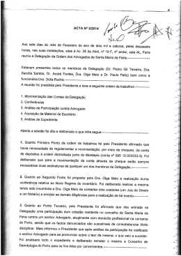 Aos sete dias do m&ecirc;s de Fevereiro do ano de dois mil e catorze