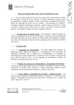 Aos sete dias do m&ecirc;s de fevereiro do ano dois mil e treze reuniu