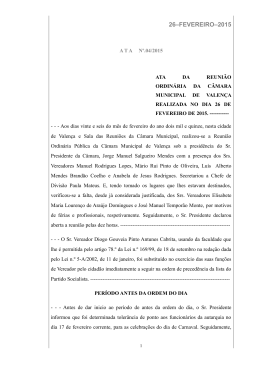 Reuni&atilde;o do Executivo de 26 de fevereiro de 2015