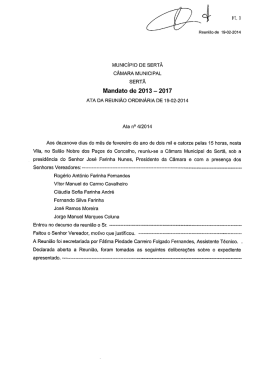 Ata da Reunião de 19 de fevereiro de 2014