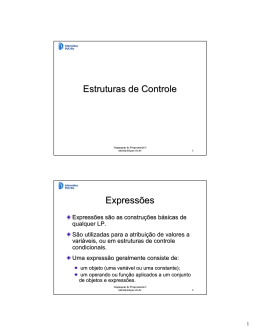 Estruturas de Controle Expressões - PUC-Rio