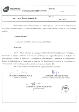 portaria – presi nº 658 – alteração de lotação – felipe de oliveira