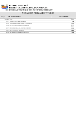 Resultado das Provas de T&iacute;tulos