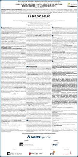 An&uacute;ncio de in&iacute;cio da oferta p&uacute;blica de distribui&ccedil;&atilde;o da primeira s&eacute;rie