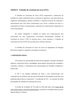 ANEXO II - Trabalho de conclus&atilde;o de curso
