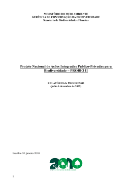 PROBIO II - Minist&eacute;rio do Meio Ambiente