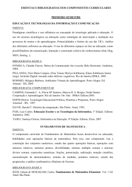 ementas e bibliografias dos componentes curriculares