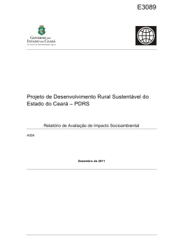 Projeto de Desenvolvimento Rural Sustent&aacute;vel do