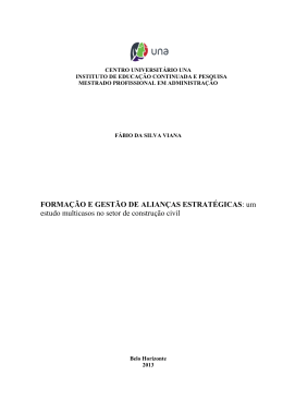 FORMA&Ccedil;&Atilde;O E GEST&Atilde;O DE ALIAN&Ccedil;AS ESTRAT&Eacute;GICAS