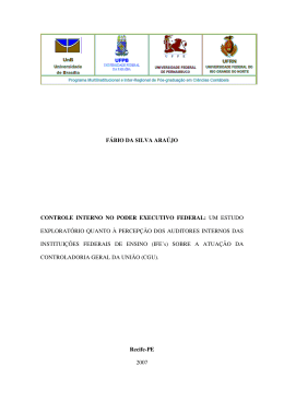 f&aacute;bio da silva ara&uacute;jo controle interno no poder executivo federal