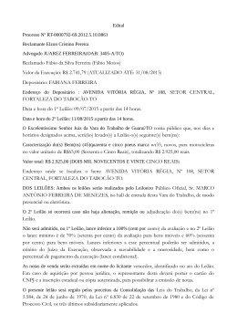 Reclamado F&aacute;bio da Silva Ferreira (F&aacute;bio Motos) Valor da