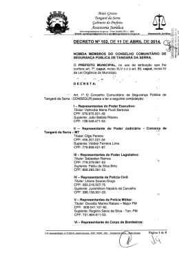 Mato grosso - Prefeitura Municipal de Tangará da Serra