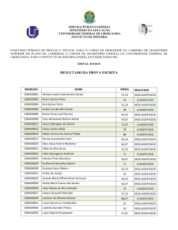 RESULTADO DA PROVA ESCRITA - Portal de Editais e Concursos
