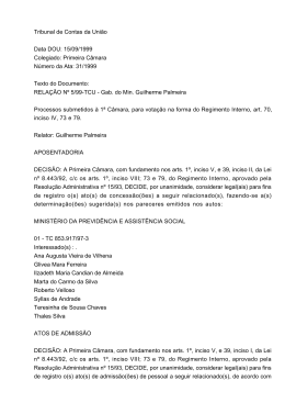 15/09/1999 Colegiado: Primeira C&acirc;mara N&uacute;mero da Ata: 31/1999