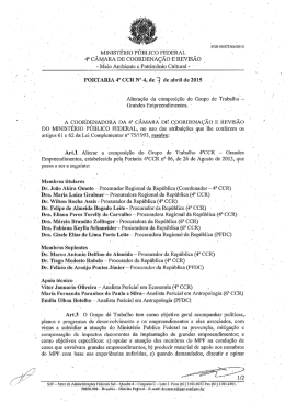 Portaria n° 04/2015 - Meio Ambiente e Patrimônio Cultural