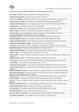 List of Reviewers that kindly contributed with Animal