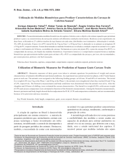Utiliza&ccedil;&atilde;o de Medidas Biom&eacute;tricas para Predizer Caracter&iacute;sticas da