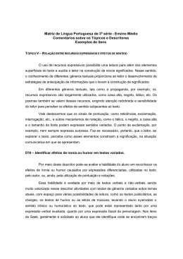 Matriz de Língua Portuguesa de 3ª série - Ensino Médio