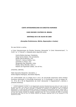 Caso Escher e outros vs. Brasil - Corte Interamericana de Derechos
