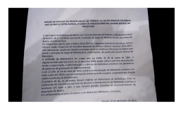 Moção de repúdio ao Projeto de Lei do prefeito de Belém Zenaldo