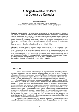 A Brigada Militar do Par&aacute; na Guerra de Canudos - ALPHA