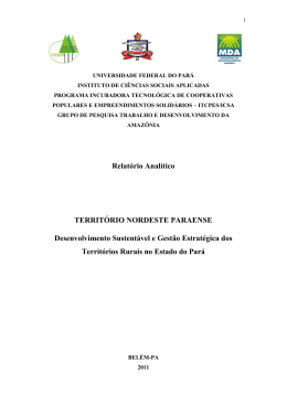 Nordeste Paraense - Sistema de Informa&ccedil;&otilde;es Territoriais