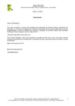 Edital de Abertura - Concursos