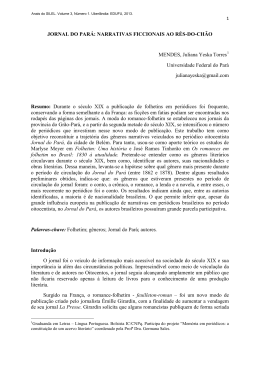 JORNAL DO PARÁ - Instituto de Letras e Lingüística